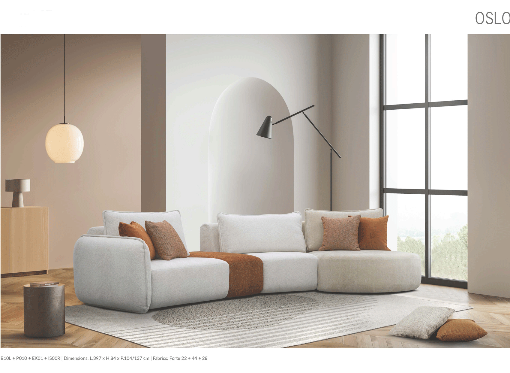 Living Room Furniture Sleepers Sofas Loveseats and Chairs Oslo Sectional