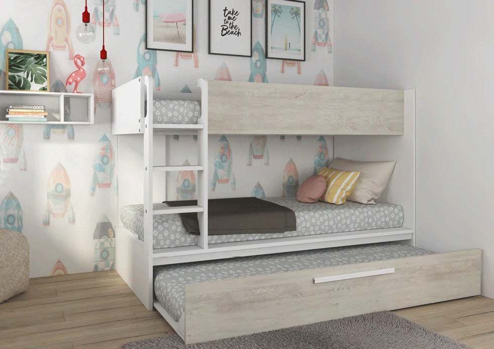 Bedroom Furniture Twin Size Kids Bedrooms 4.1 Reversible Bunk bed 200cm