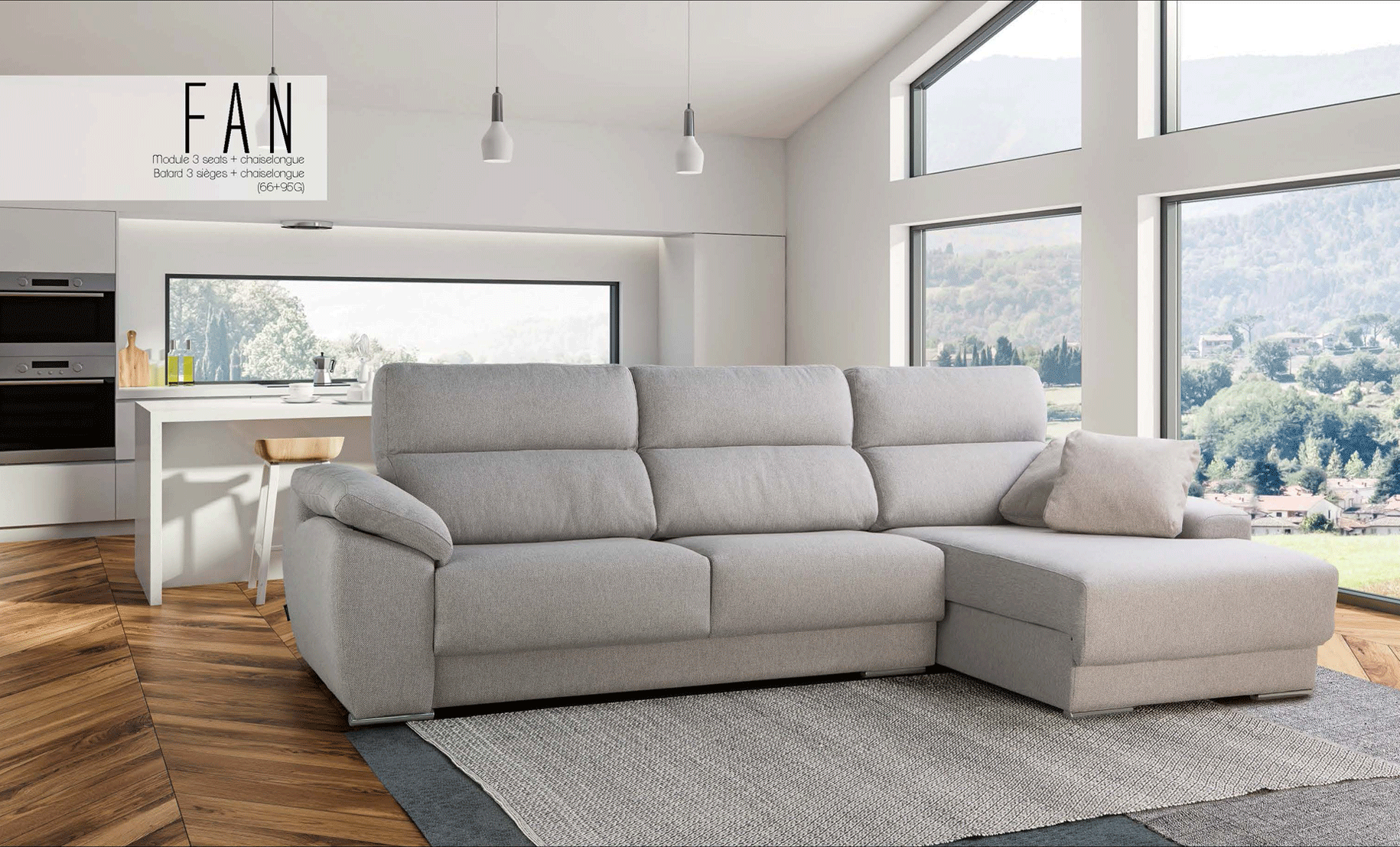 Brands Vizcaino Modern Sectionals, Spain Fan Living