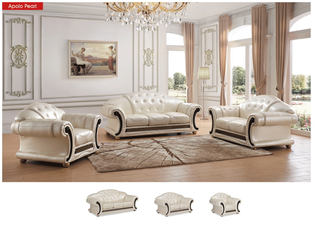 Living Room Furniture Sofas Loveseats and Chairs Apolo Pearl Sofa