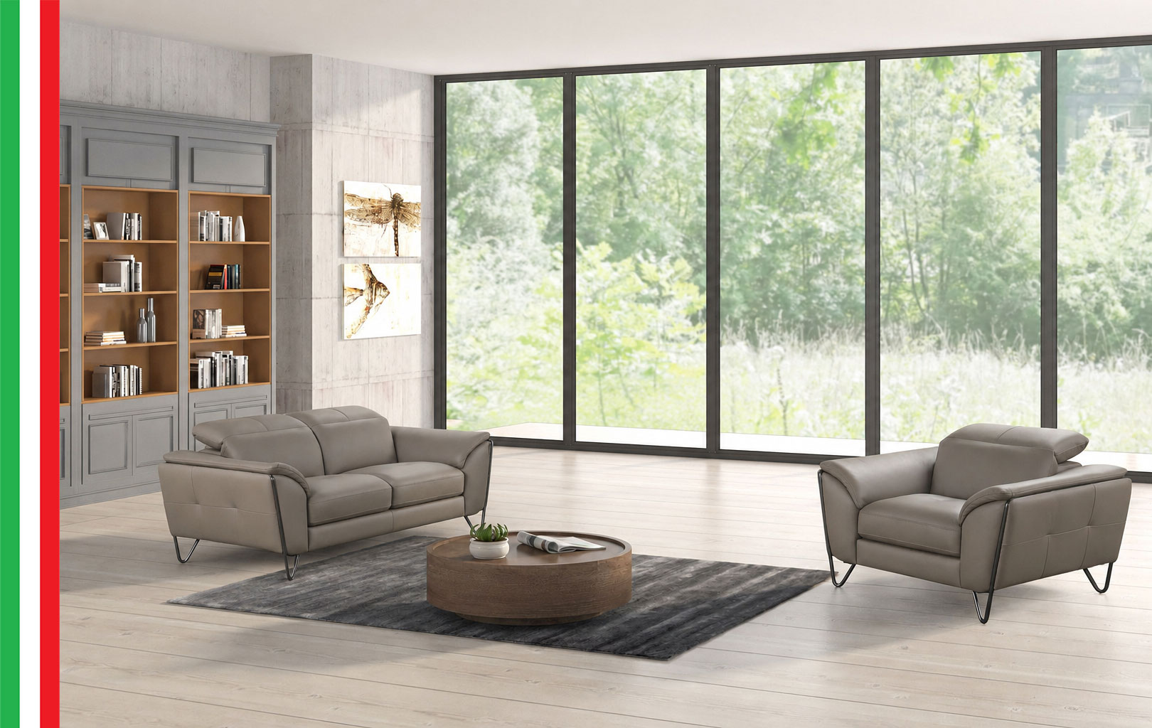 Living Room Furniture Sectionals Lavinia w/ electric recliners