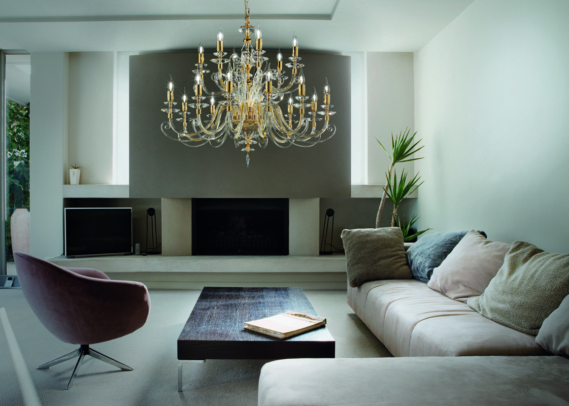 Brands Euroluce Dahlia Collection Alicante Clear L12+6