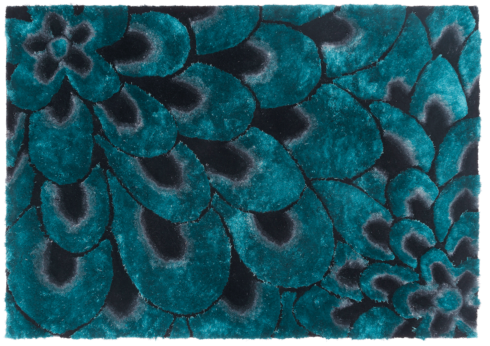 Brands CutCut Leather Collection Garden Aqua Rug