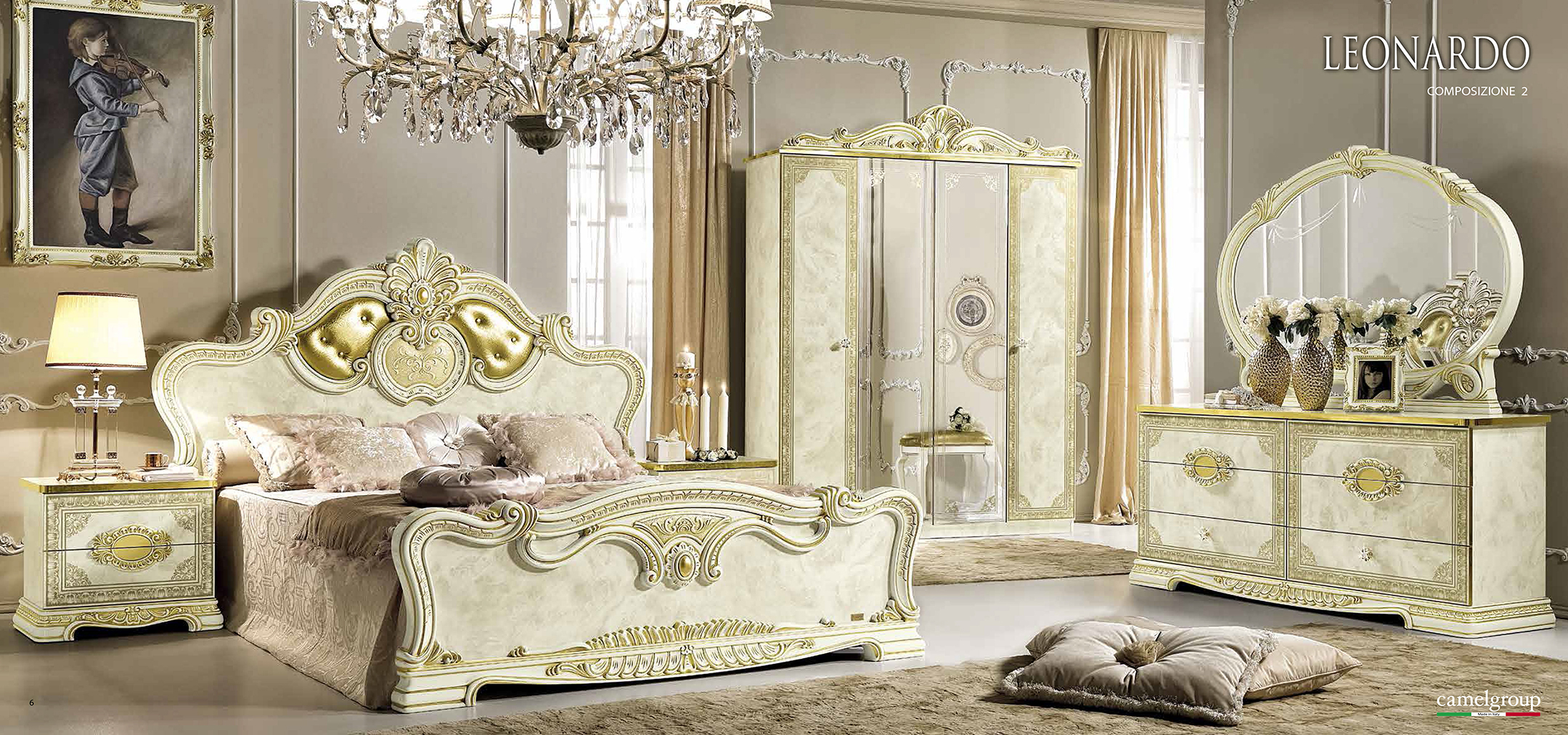 Bedroom Furniture Classic Bedrooms QS and KS Leonardo Bedroom Additional Items