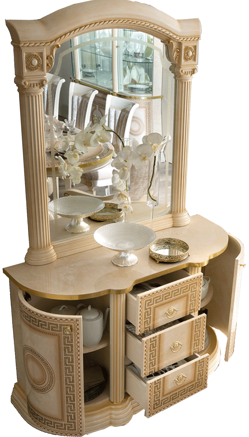 Living Room Furniture Sectionals Aida 2 door Buffet Ivory