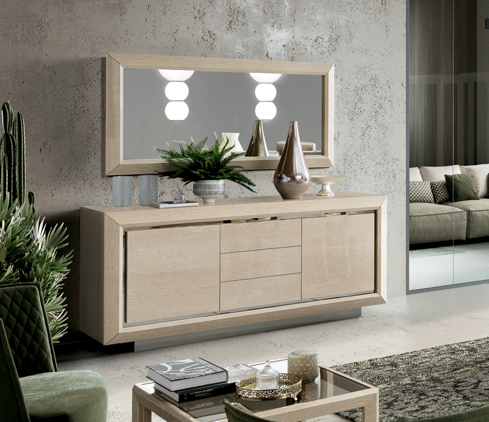 Wallunits Hallway Console tables and Mirrors Elite Large Buffet IVORY