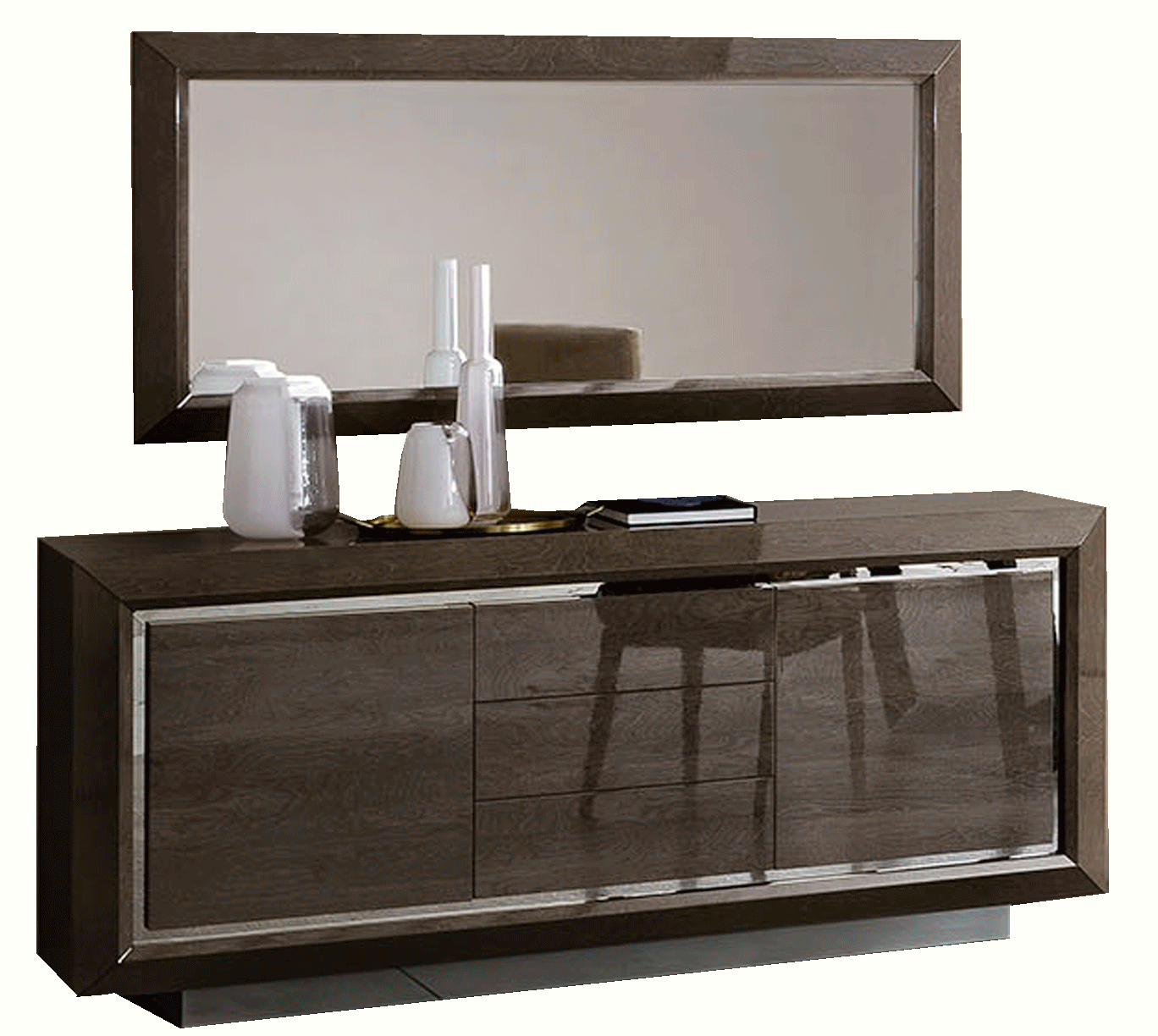 Clearance Dining Room Elite Buffet w/Mirror Silver Birch