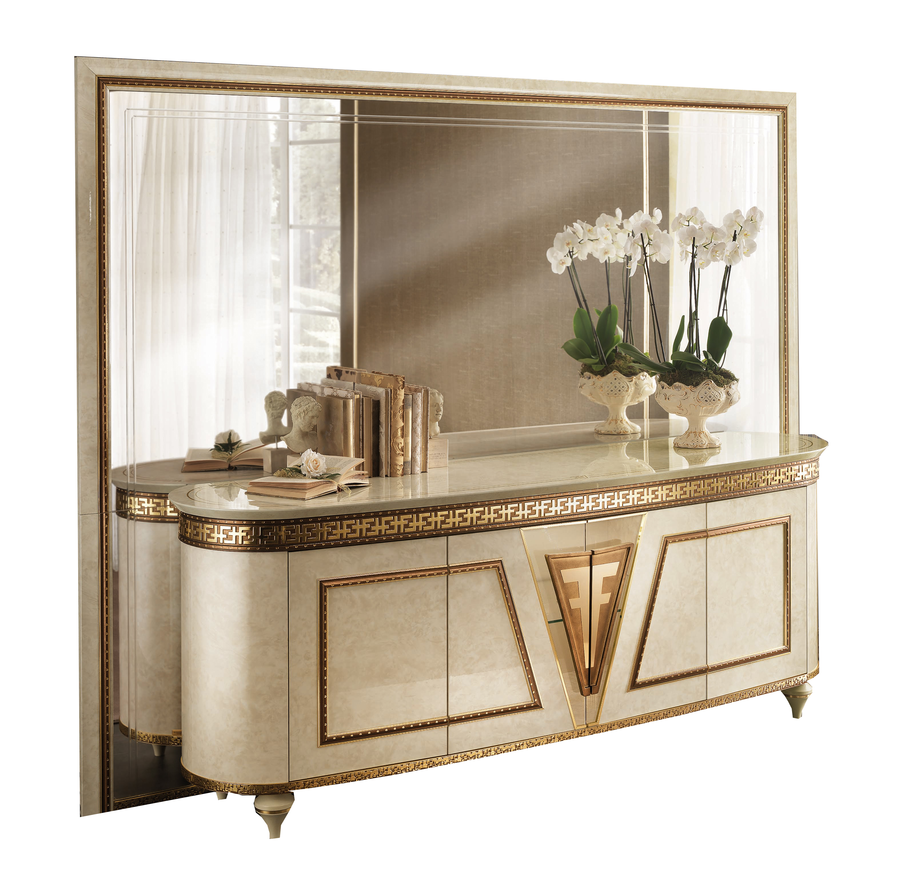 Brands Camel Modum Collection, Italy Fantasia 4-Door Buffet & Large Mirror "mural" Art. 250by Arredoclassic