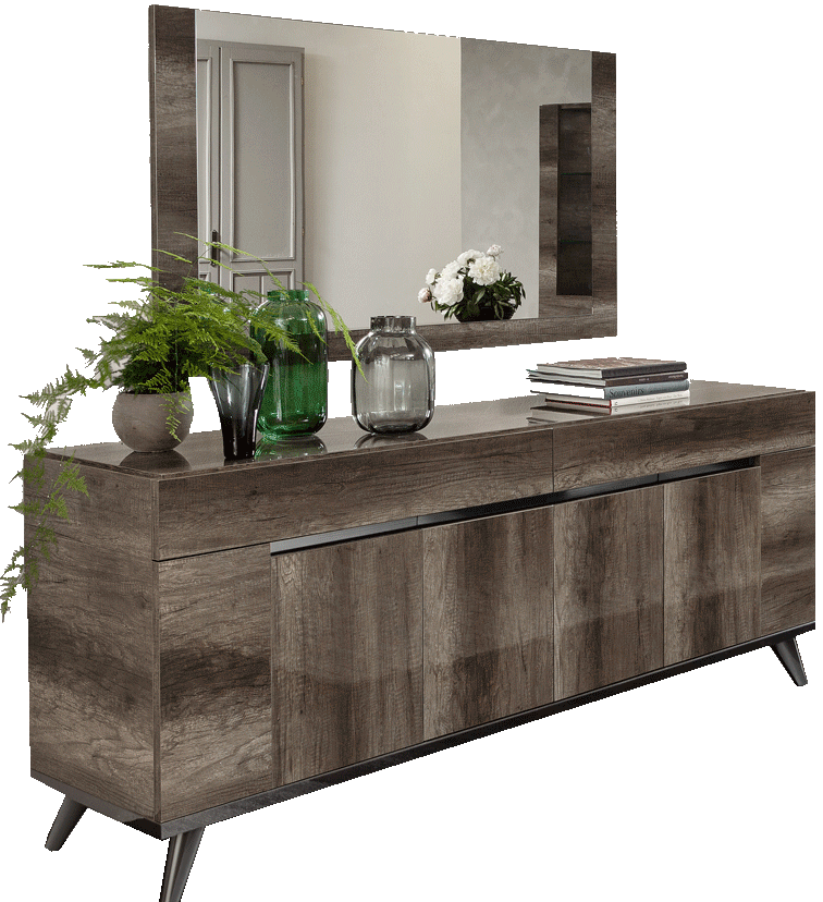 Dining Room Furniture Modern Dining Room Sets Medea Buffet w/Mirror