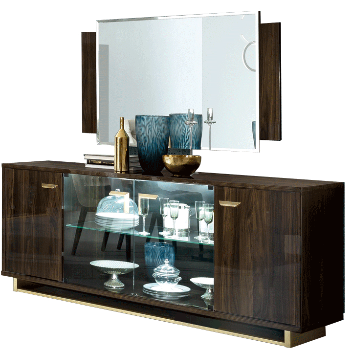 Wallunits Hallway Console tables and Mirrors Volare 4 Door Buffet w/Mirror