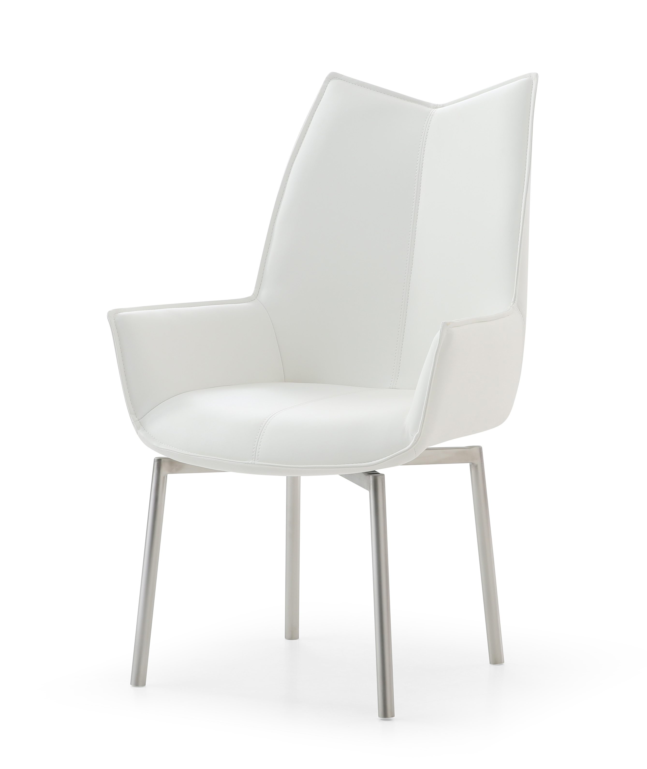 Wallunits Entertainment Centers 1218 swivel dining chair White