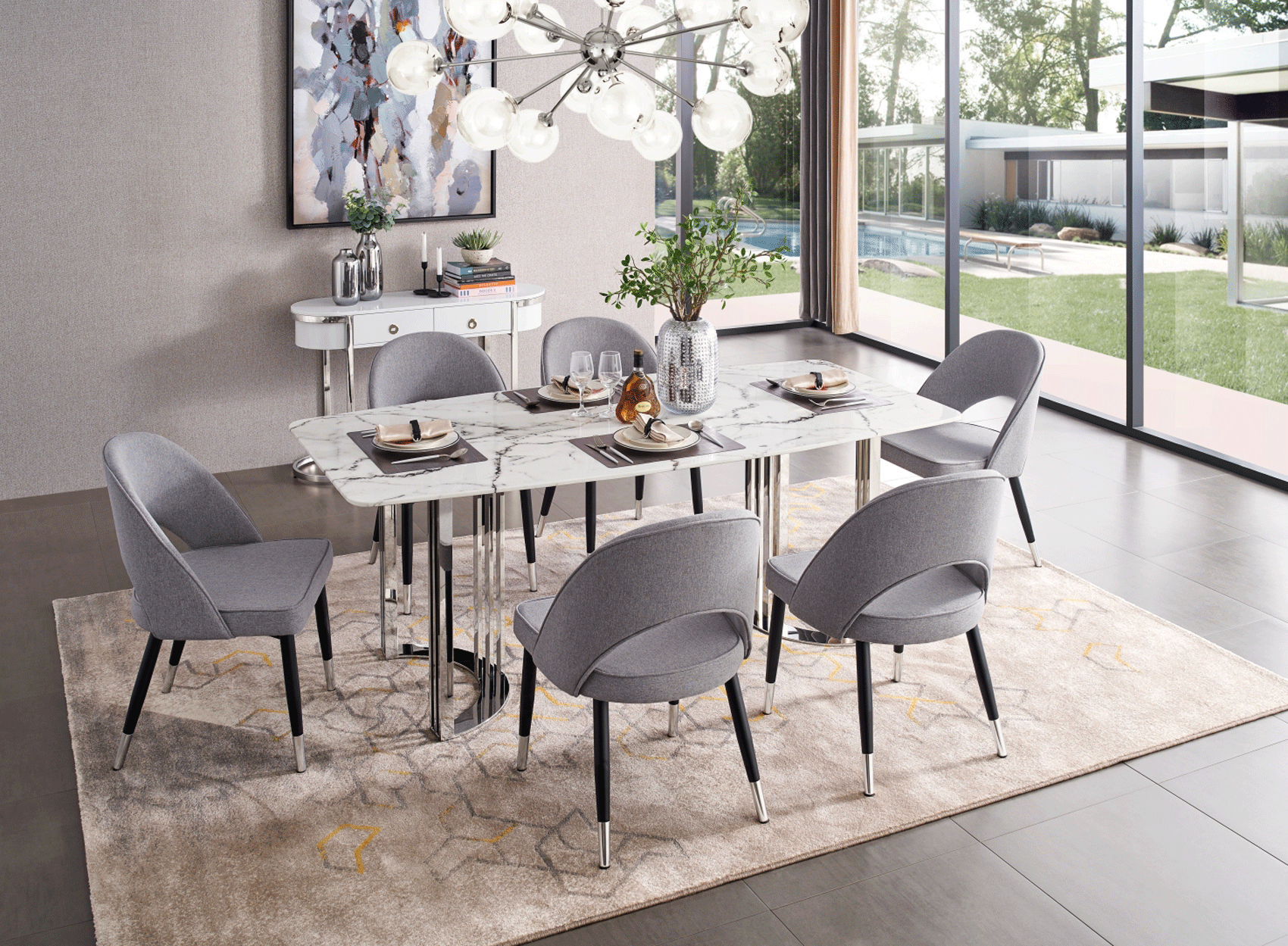 Brands Garcia Sabate REPLAY 131 Silver Marble Dining