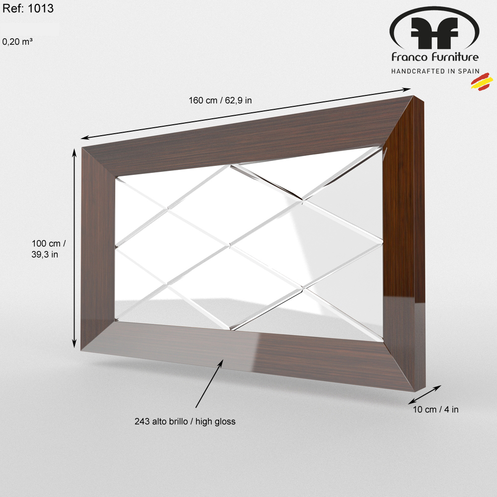 Brands Franco Serik II Collection, Spain Carmen Walnut mirror