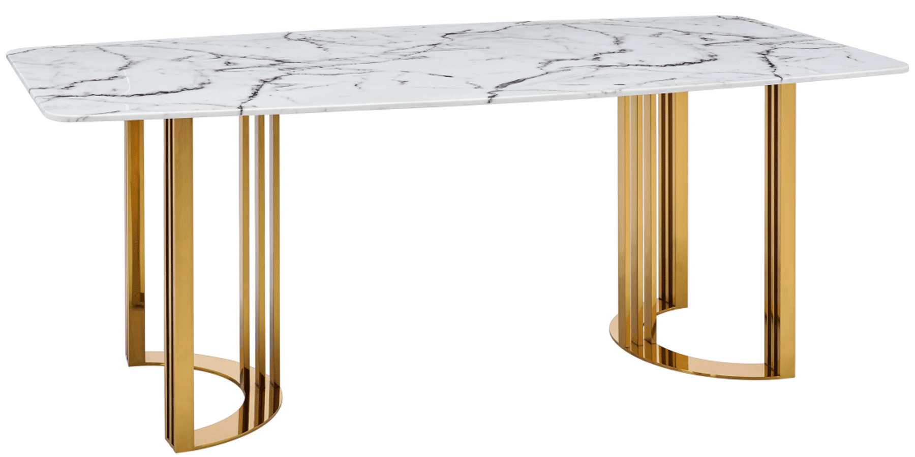 Clearance Dining Room 131 Gold Marble Dining Table