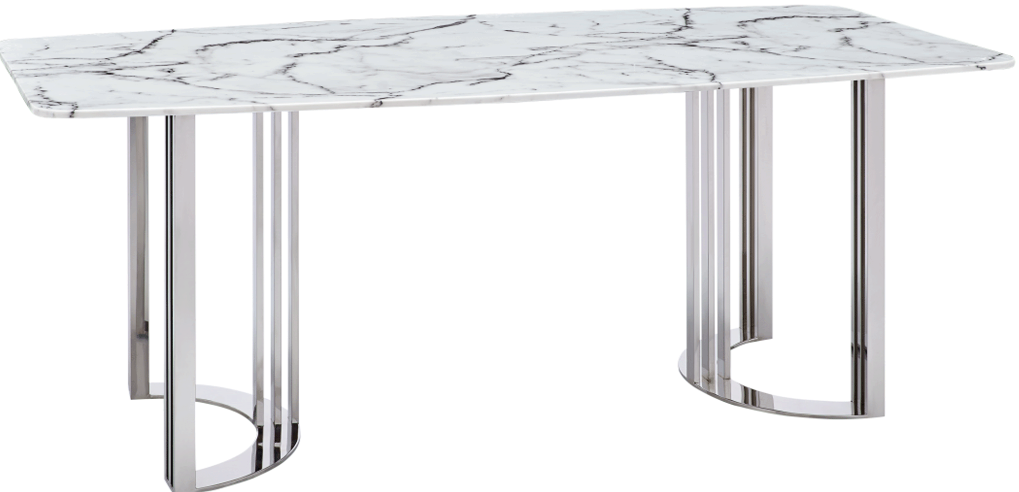 Bedroom Furniture Modern Bedrooms QS and KS 131 Silver Marble Dining Table