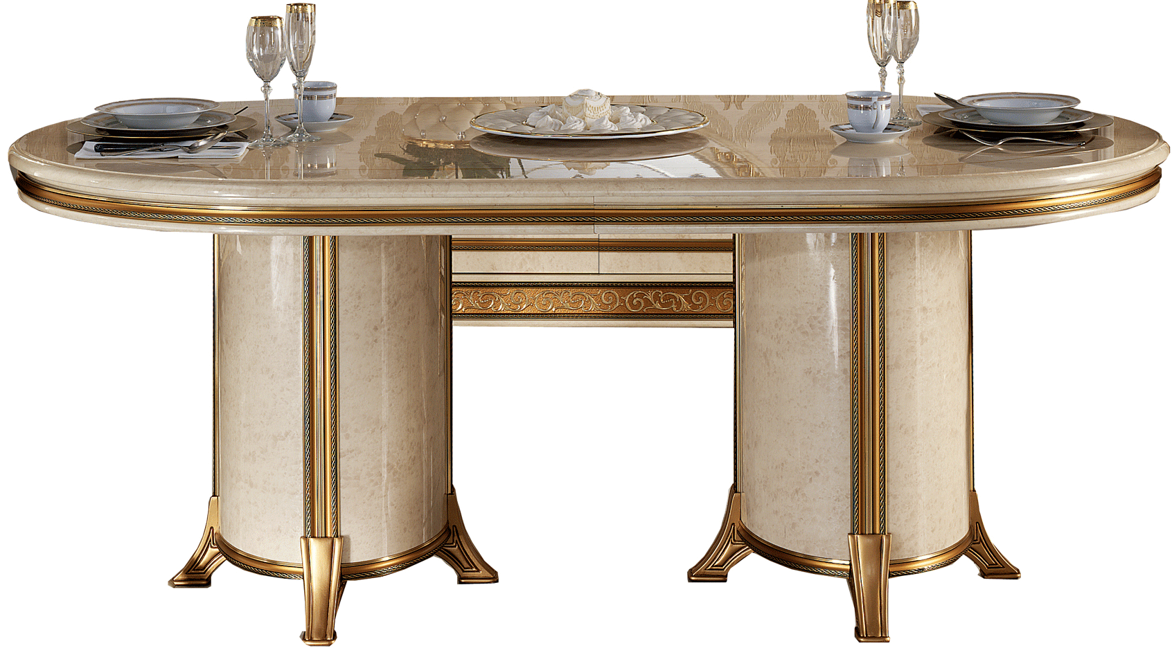 Dining Room Furniture Marble-Look Tables Melodia Dining Table