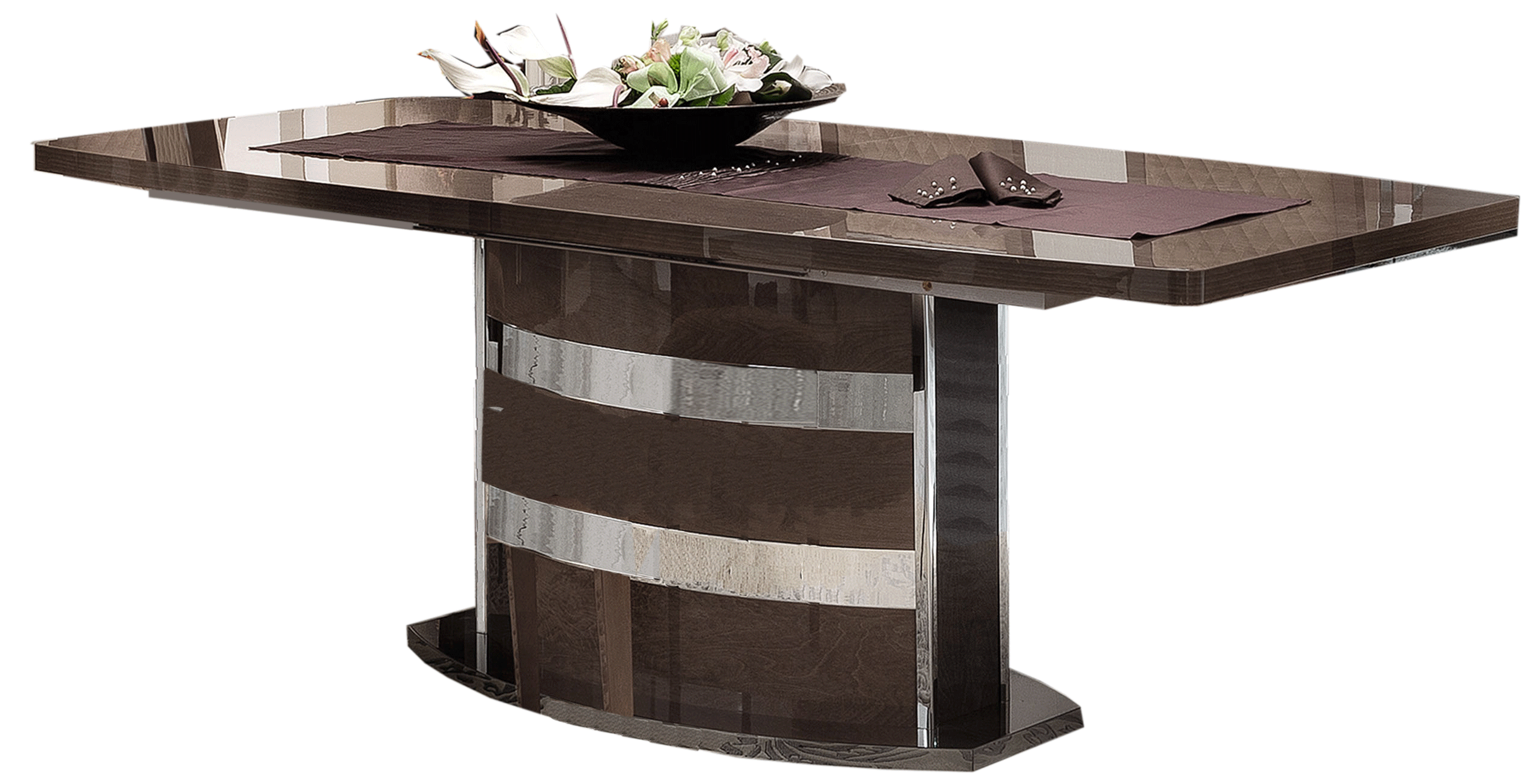 Dining Room Furniture Marble-Look Tables Platinum Slim Dining Table