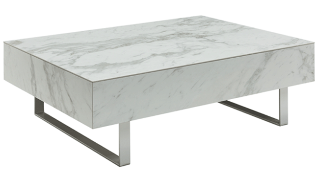 Brands Status Modern Collections, Italy 1497 White marble Coffee Table