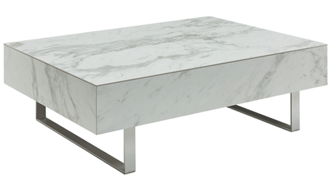 Bedroom Furniture Modern Bedrooms QS and KS 1497 White marble Coffee Table