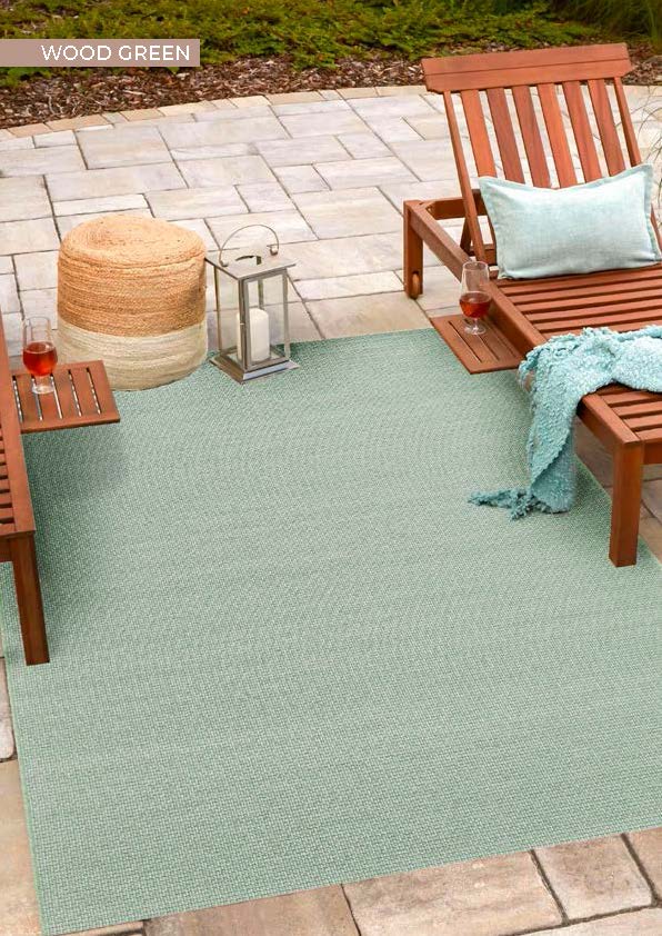Brands Cut Cut Standard Collection 2024 Wood Green Rug