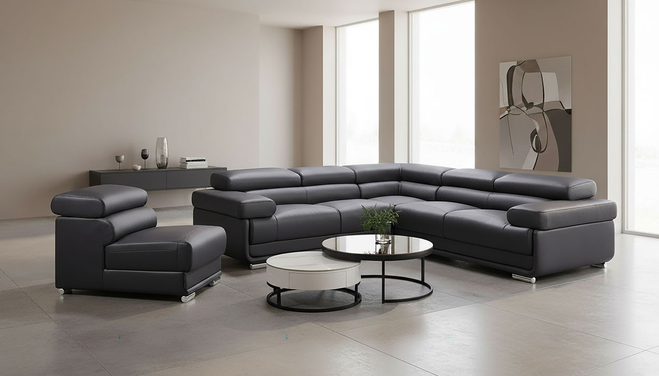 Clearance Living Room 2119 Sectional Black