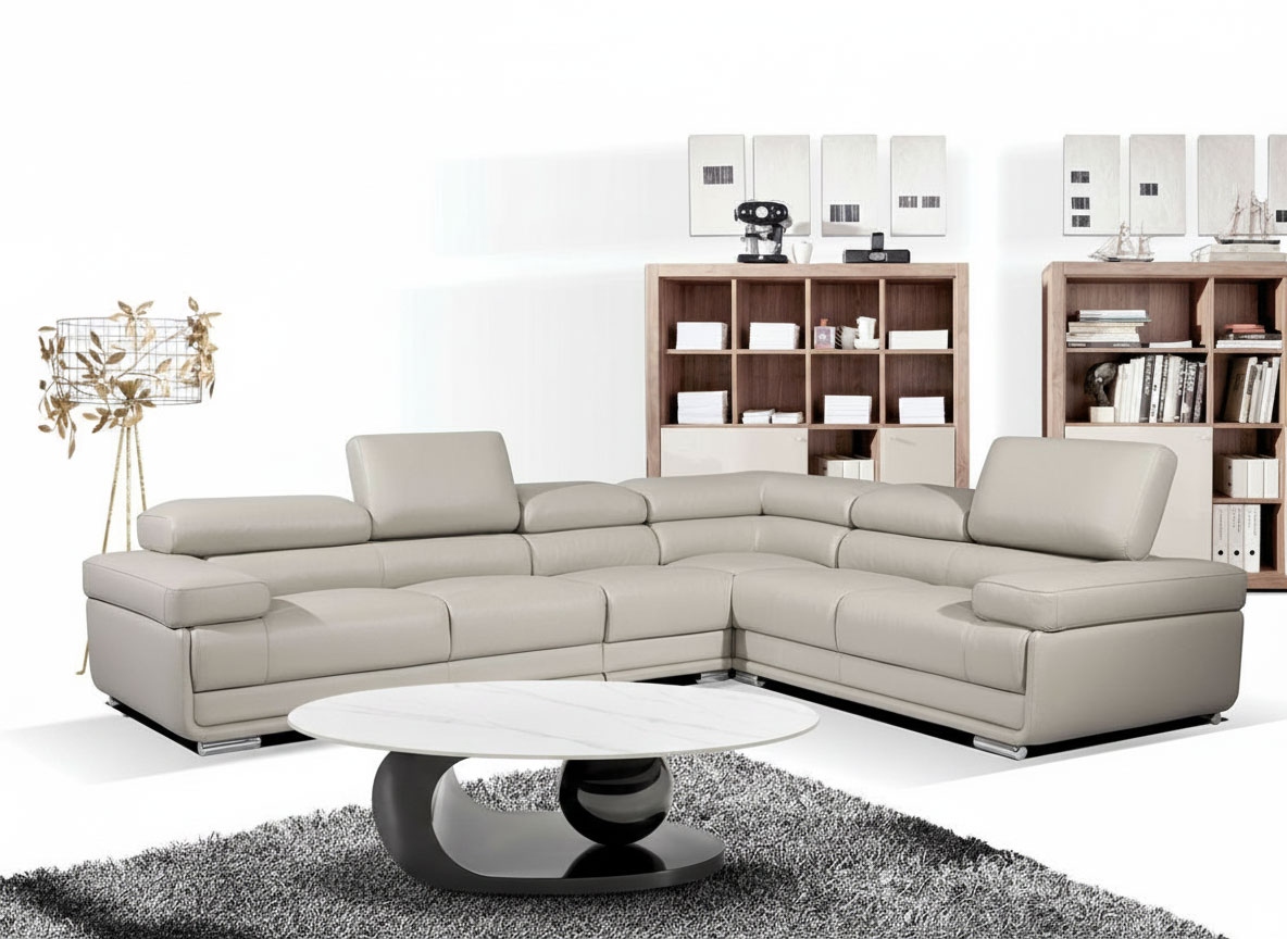 Living Room Furniture Sectionals 2119 Sectional - Light Grey