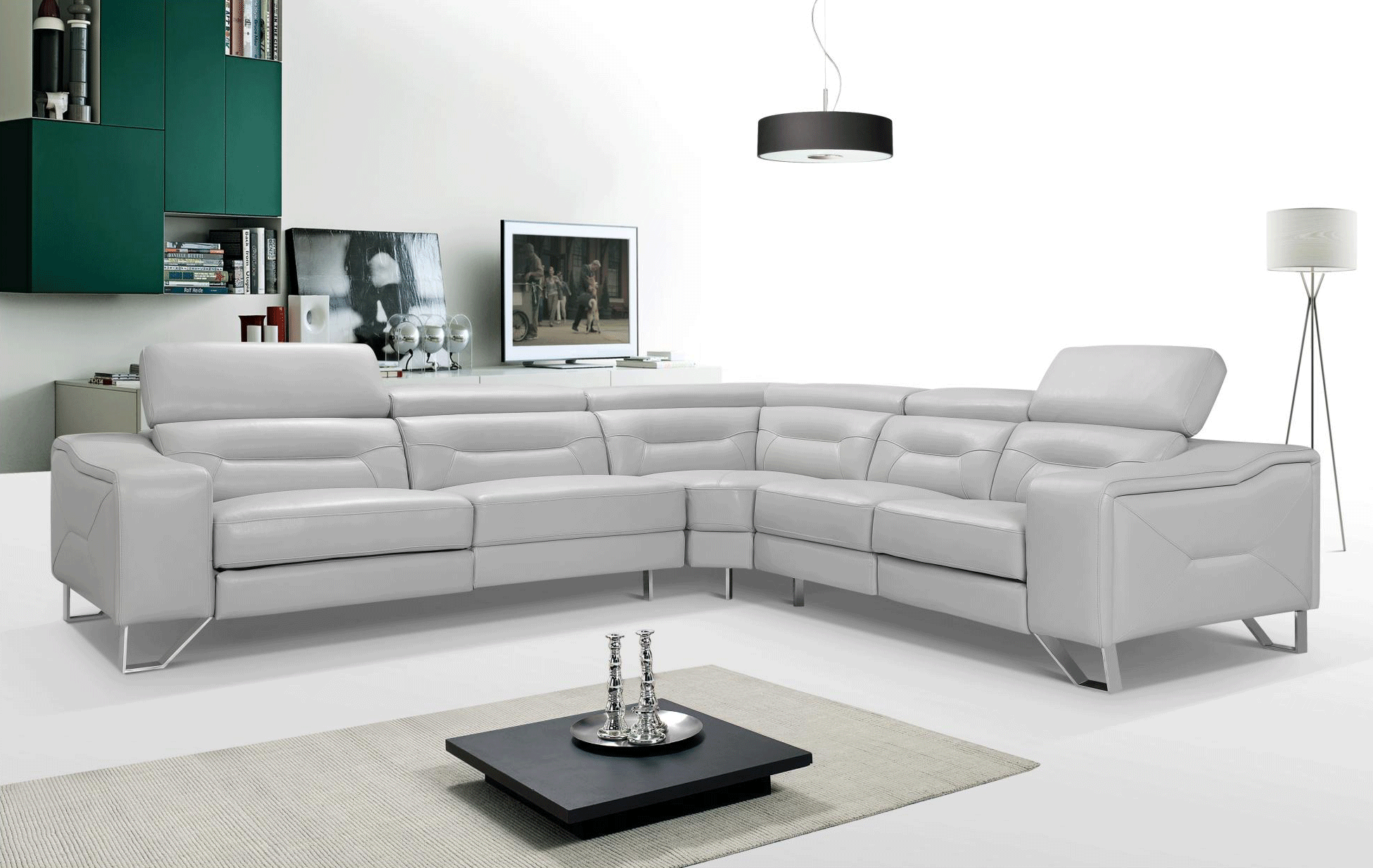 Bedroom Furniture Modern Bedrooms QS and KS 2723 Sectional w/Recliners