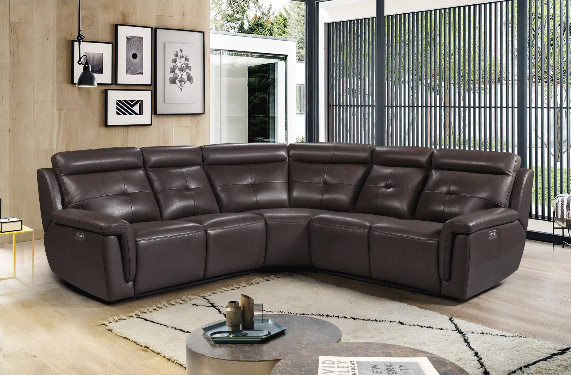 Brands FLR Modern Living Special Order 2937 Sectional w/ electric recliners