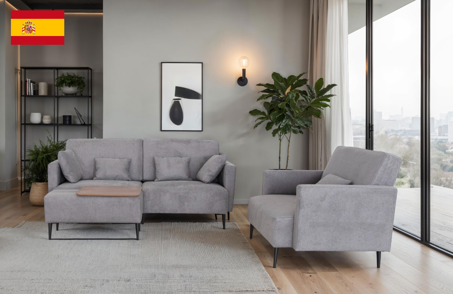 Living Room Furniture Sectionals Monroe GREY Living room