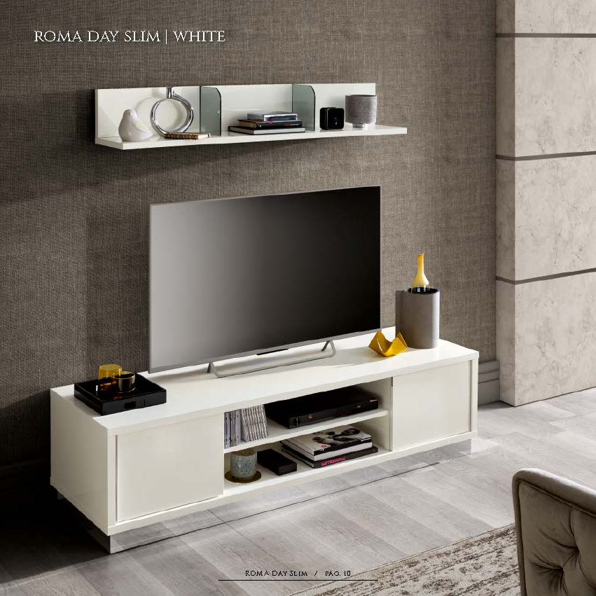 Wallunits Entertainment Centers Roma White Additional Items
