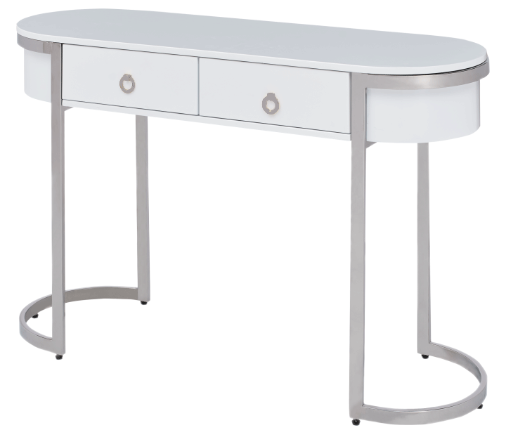 Brands MSC Modern Wall Unit, Italy 131 Hallway Console Table White/Silver
