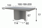 12707 Oro Table without extension