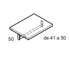 Shelve with hanging bar 50