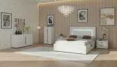 Carrara Bed with Anna Nightstands
