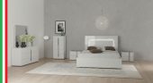 Carrara Bed with Bianca Marble Nightstands